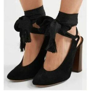 Chloe Ankle Wrap Pumps "EUC"